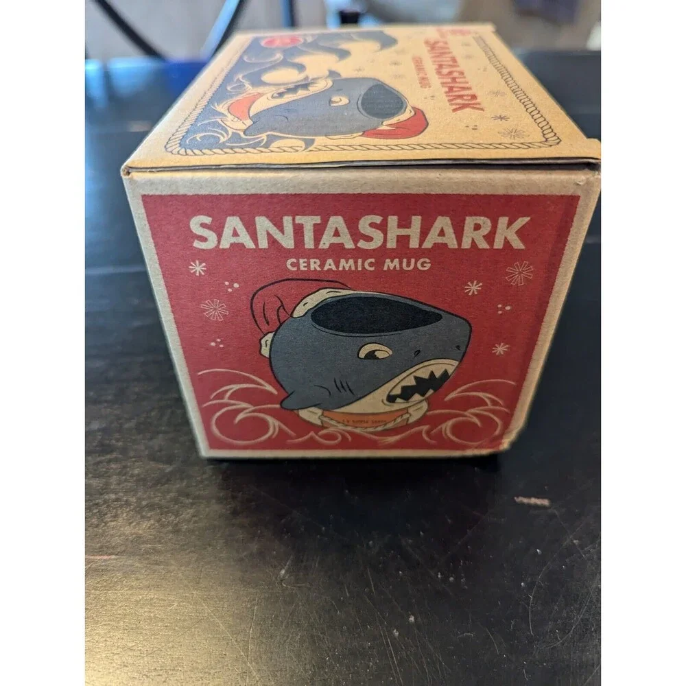 Beach Bum Berry Sippin Santa Santa Shark Ceramic Tiki Mug 2023 New In Box